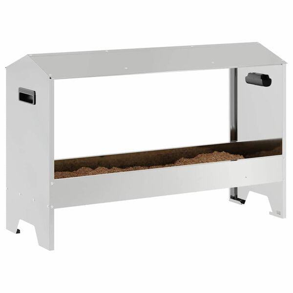 vidaXL Krmn&aacute; žľab pre slede Strieborn&aacute; 81 x 32 x 53,5 cm