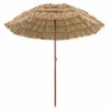 vidaXL Pl&aacute;žov&yacute; slnečn&iacute;k 205 x 205 x 210 cm Polyester a oceľ Pr&iacute;rodn&aacute;