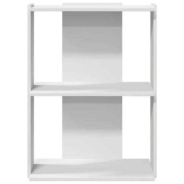 vidaXL Knižnica s 3 policami biela 60x30x80 cm kompozitné drevo