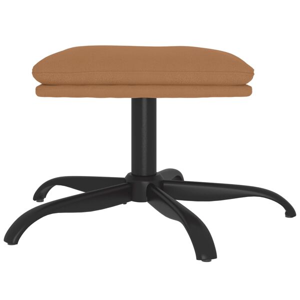 vidaXL Podnožka sivohnedá 60x60x36 cm látka z mikrovlákna