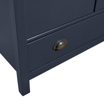 vidaXL 3-dverový šatník Hill, sivý 127x50x170 cm, borovicový masív