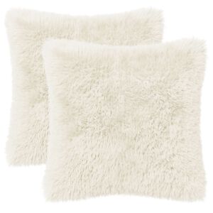 vidaXL Poťah na podložku 2 pcs HEERLEN Biela 30 x 30 cm PV fleece