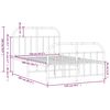 vidaXL Kovov&yacute; r&aacute;m postele s čelom a podnožkou čierny 120x200 cm