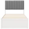 vidaXL Rám postele s čalúneným čelom Svetlosivá 90 x 200 cm