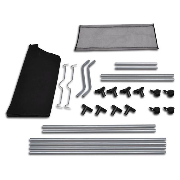 vidaXL Koše na triedenie bielizne s vrecami 2 ks čierna a sivá