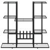 vidaXL Stojan na kvety 94,5x25x89 cm čierny kovov&yacute;