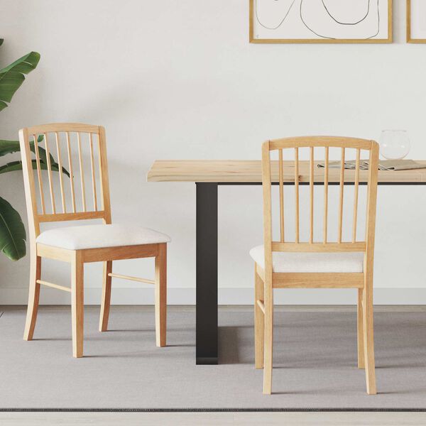 vidaXL Jed&aacute;lensk&eacute; stoličky 2 pcs Pr&iacute;rodn&aacute; 50 x 52,5 x 91 cm