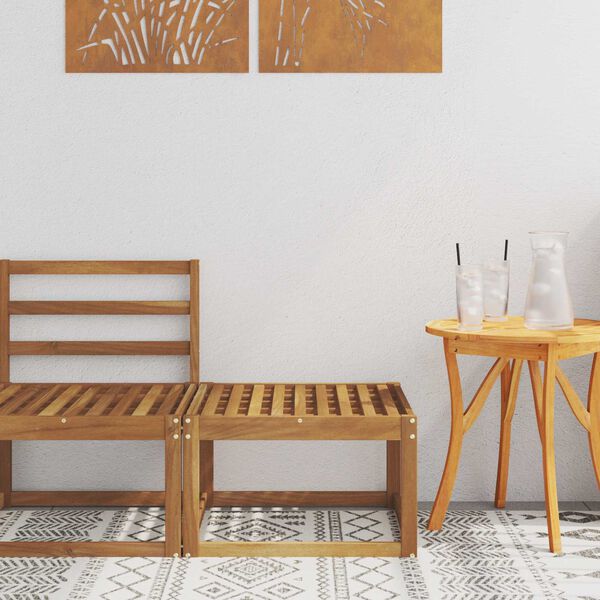 vidaXL Vonkaj&scaron;&iacute; taburet Pevn&eacute; ak&aacute;ciov&eacute; drevo Pr&iacute;rodn&aacute; 59 x 59 x 37 cm