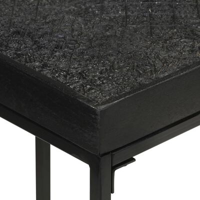 vidaXL Konzolový stolík čierny 110x35x76 cm akáciový a mangovníkový masív
