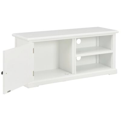 vidaXL TV stolík biely 90x30x40 cm drevený