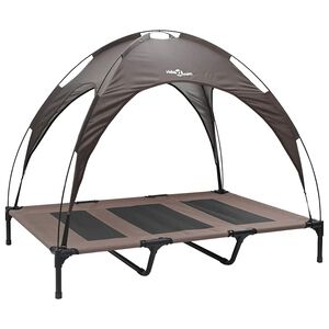 vidaXL Psia postel'Hned&aacute; 122 x 93 x 106,5 cm Oceľ