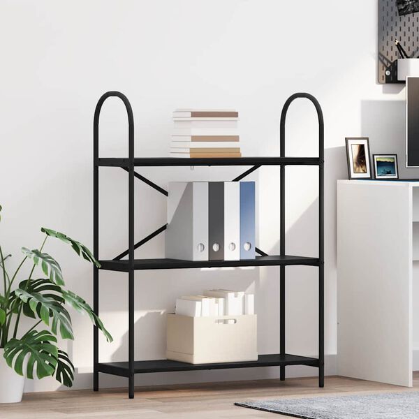 vidaXL Reg&aacute;l na knihy Čierny dub 80 x 30 x 109 cm Kompozitn&eacute; drevo