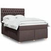 vidaXL Boxspring posteľ s matracom tmavohned&aacute; 140x190 cm l&aacute;tka