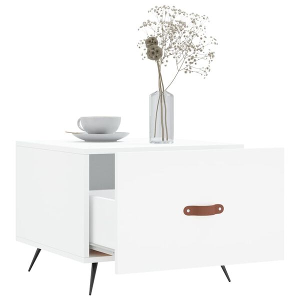 vidaXL Konferenčné stolíky 2 ks biele 50x50x40 cm kompozitné drevo