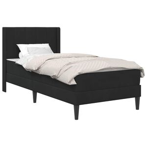vidaXL R&aacute;m postele s matracom s čelnou doskou Čierna 80 x 200 cm Zamat