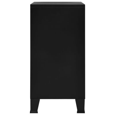 vidaXL Industriálna úložná skrinka, čierna 75x40x80 cm, oceľ
