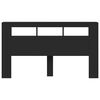 vidaXL Čelo s LED čierne 180x18,5x103,5 cm kompozitn&eacute; drevo