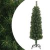 vidaXL &Uacute;zky umel&yacute; vianočn&yacute; stromček so stojanom, zelen&yacute; 150 cm, PVC