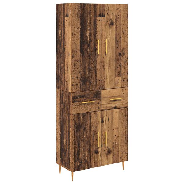 vidaXL Highboard Star&eacute; drevo 69,5 x 34 x 180 cm Kompozitn&eacute; drevo