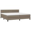 vidaXL Boxspring posteľ s matracom sivohned&yacute; 200x200 cm l&aacute;tka