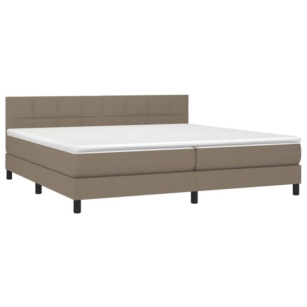 vidaXL Boxspring posteľ s matracom sivohned&yacute; 200x200 cm l&aacute;tka