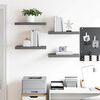 vidaXL Plávajúce nástenné police 4 ks, lesklé sivé 50x23x3,8 cm, MDF