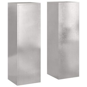 vidaXL Stojan na rastliny 2 pcs Strieborn&aacute; 24 x 24 x 75 cm