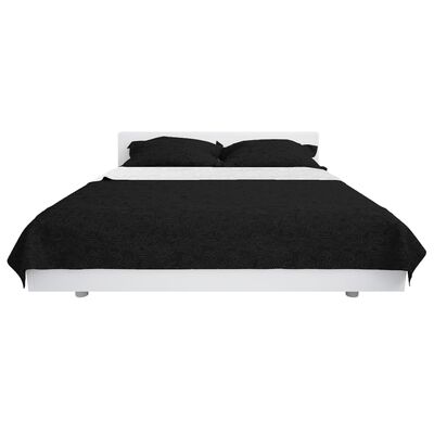 vidaXL Obojstranná posteľná prikrývka, 170x210 cm, čierno-biela