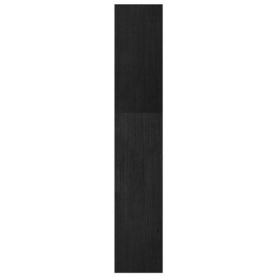 vidaXL Knižnica/deliaca stena čierna 40x30x167,5 cm masívna borovica