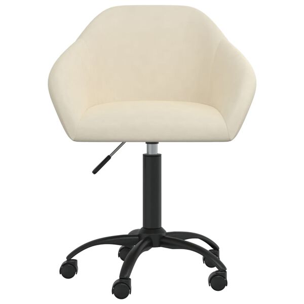 vidaXL Otočn&aacute; kancel&aacute;rska stolička kr&eacute;mov&aacute; zamatov&aacute;