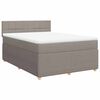 vidaXL Posteľn&yacute; r&aacute;m boxspring s matracom sivohned 160x200 cm l&aacute;tka