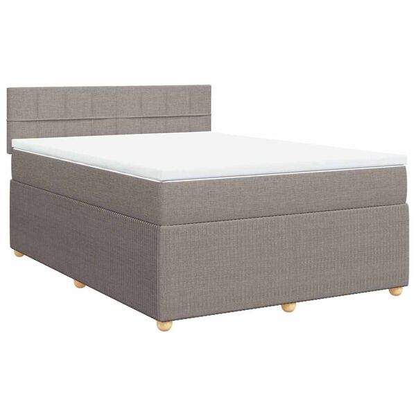 vidaXL Posteľn&yacute; r&aacute;m boxspring s matracom sivohned 160x200 cm l&aacute;tka