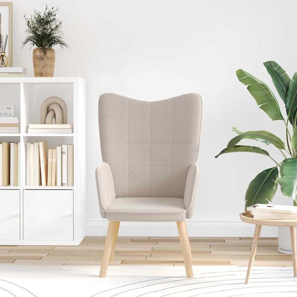 vidaXL kreslo Svetlosivá 62 x 67 x 95,5 cm Sherpa látka