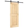 vidaXL Posuvn&eacute; dvere Pr&iacute;rodn&aacute; a čierna 80 x 210 cm