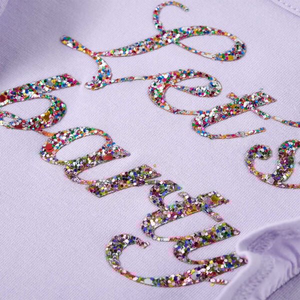 Detské tričko s dlhým rukávom bledo fialové 92