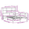 vidaXL Posteľ s knižnicou bez matraca 140x190 cm borovicov&yacute; mas&iacute;v
