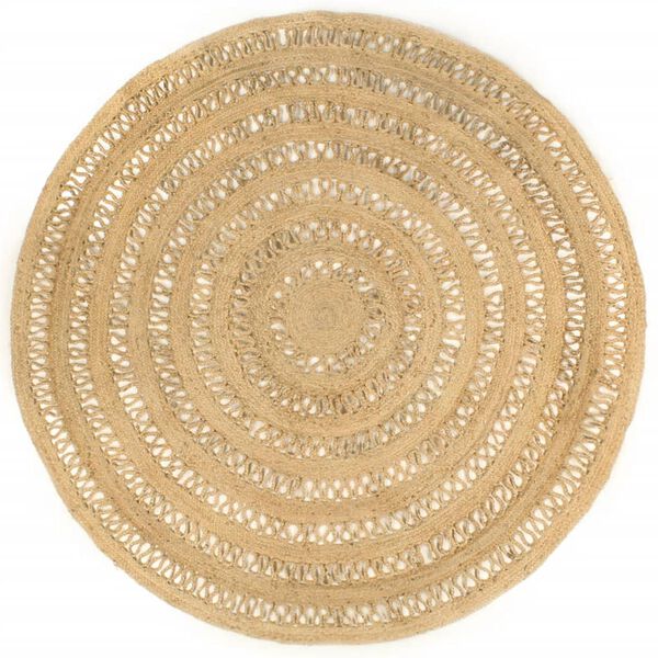 vidaXL Ručne vyrobený koberec z pletenej juty 210 cm