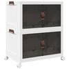 vidaXL stohovateľn&yacute; &uacute;ložn&yacute; box s kolesami 2-poschodov&yacute; 75L 64x40x76 cm