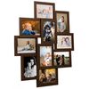 vidaXL Kol&aacute;žov&yacute; fotor&aacute;mik na 10 fotiek (13x18 cm) tmavohned&yacute; MDF