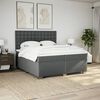 vidaXL Boxspring posteľ s matracom tmavosiv&aacute; 200x200 cm l&aacute;tka