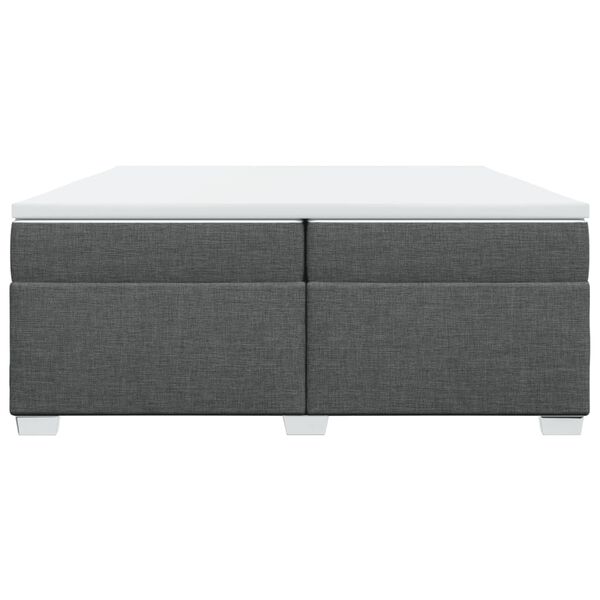 vidaXL Boxspring posteľ s matracom tmavosiv&aacute; 200x200 cm l&aacute;tka