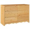 vidaXL Zásuvkový chest Drammen Dub 111 x 43 x 73.5 cm Borovicový masív