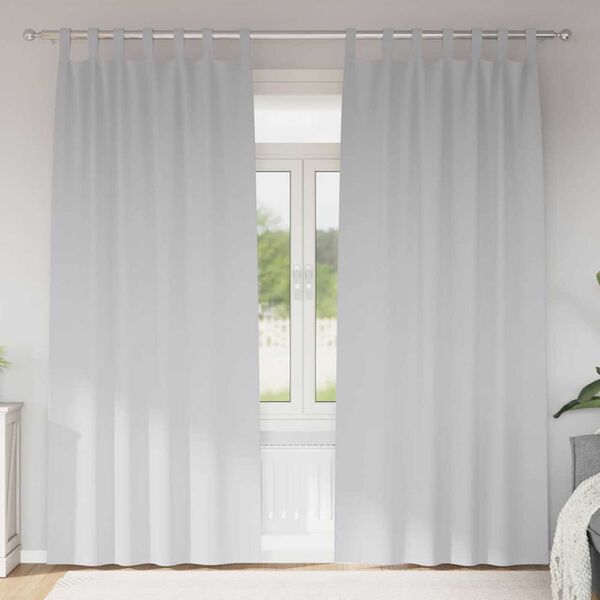 vidaXL Z&aacute;clony na zatemnenie s kr&uacute;žkami 2 pcs Bled&aacute; &scaron;ed&aacute; 245 x 140 cm