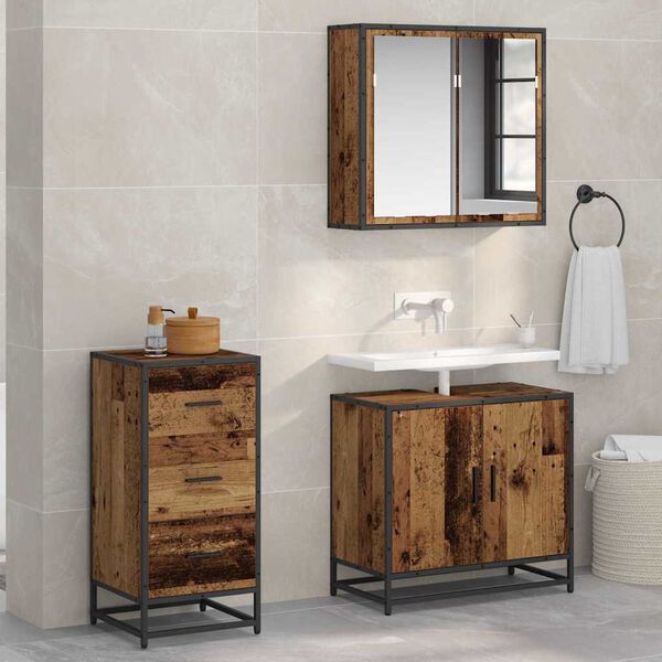 vidaXL Serv&iacute;rovacia skriňa Star&eacute; drevo 35,5 x 35 x 76 cm