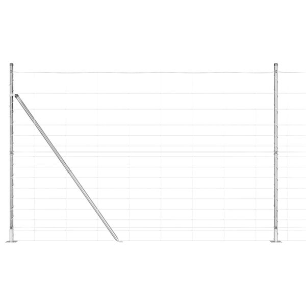vidaXL Stĺp na plot. Zinkovan&yacute; 25 x 1,6 m Oceľ