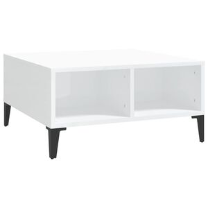 vidaXL Konferenčn&yacute; stol&iacute;k, leskl&yacute; biely 60x60x30 cm, kompozitn&eacute; drevo