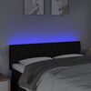 vidaXL Čelo postele s LED čierne 144x7x78/88 cm l&aacute;tka
