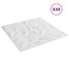 vidaXL N&aacute;stenn&eacute; panely 48 pcs Biely 50 x 50 cm XPS Pena