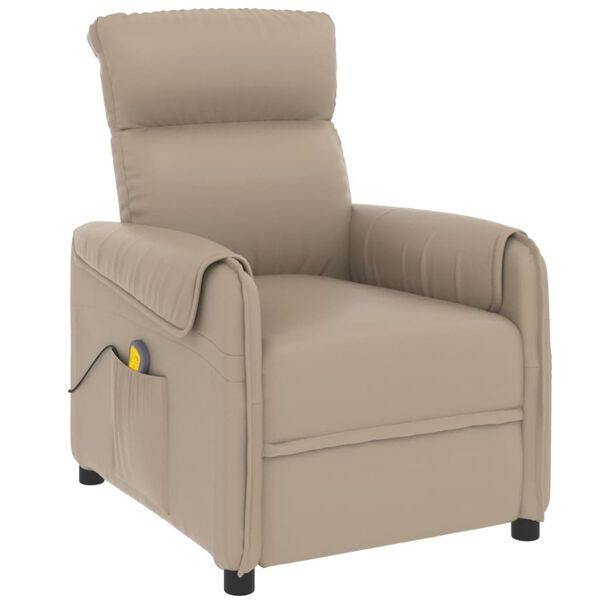 vidaXL Mas&aacute;žne kreslo, kapuč&iacute;nov&eacute;, umel&aacute; koža