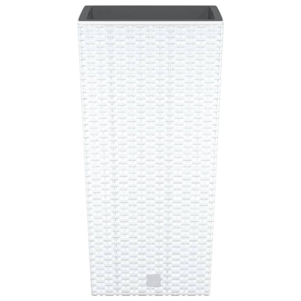 vidaXL Kvetin&aacute;č s vyberateľnou vložkou biely 11 / 26,5 l PP ratan